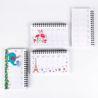Cuaderno Portátil con Espiral, Estilo Caricatura, Planificador Semanal, Cubierta de PP