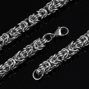 Collar de cadena grande de acero inoxidable para hombre, regalos para hombre, accesorios, pulsera de moda estilo Hip Hop Rock, joyería. - Product Image 2