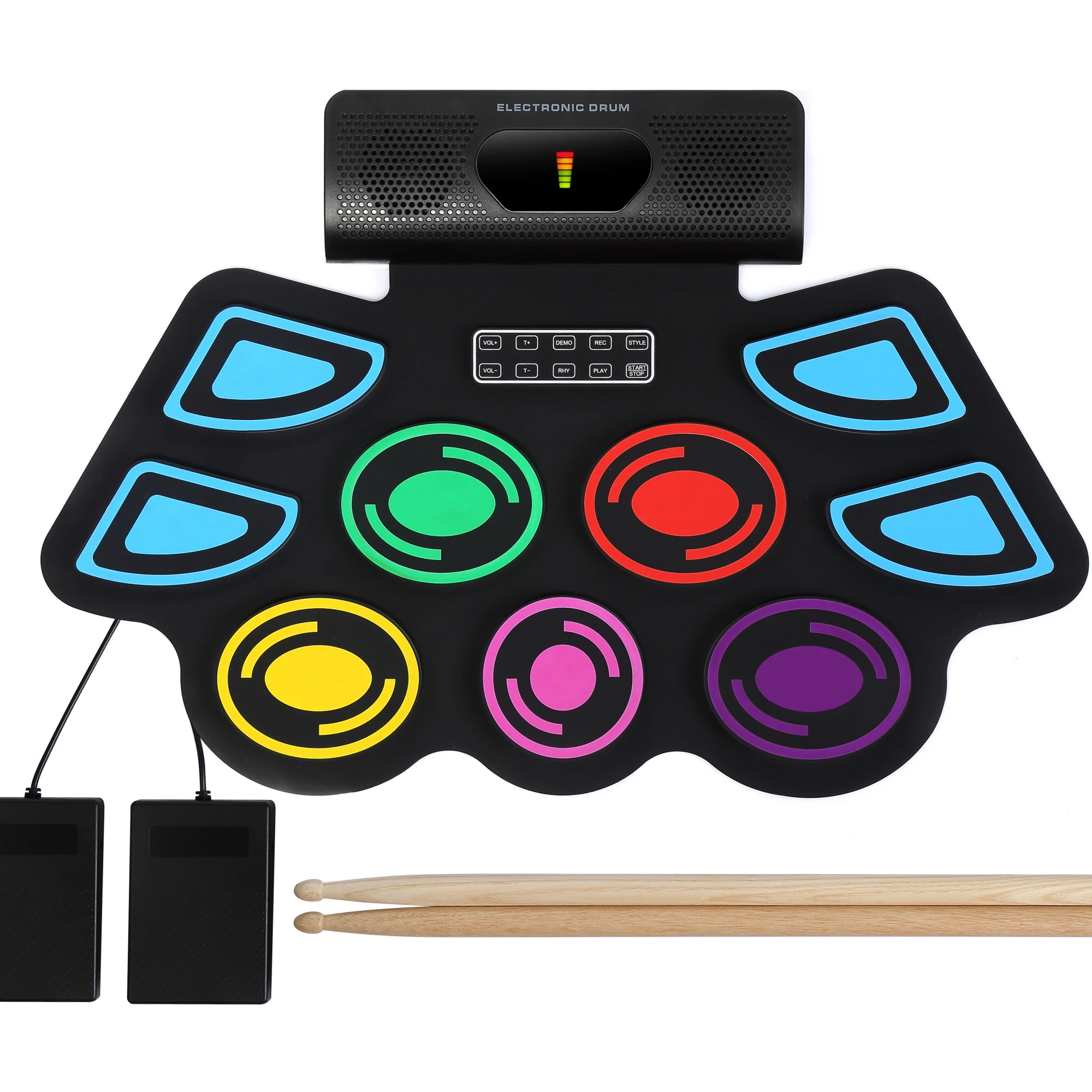 HiFing портативная силиконовая джазовая клавиатура, Цифровые портативные электронные барабанные наборы