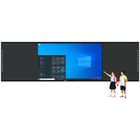Tablero inteligente de pizarra digital interactiva OEM para educación 146 162 Panel plano de pantalla multitáctil de 185 pulgadas