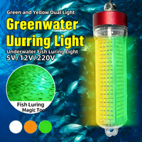 Lampu LED Tahan Air IP68 Dua Warna untuk Menarik Ikan di Bawah Air 6000LM Jarak Pencahayaan 200-500M untuk Memancing di Laut Dalam dan Es 75 8H