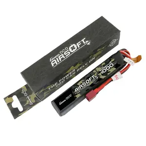 Gens Ace 25C 1000mAh 2S1P 7.4V Airsoft Lipo Batterie avec Deans Plug & Tamiya Plug batterie pour jouets