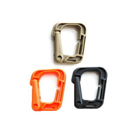 Mousquetons tactiques en plastique Grimloc avec anneau en D et boucle de verrouillage, accessoires pour système Molle pour sac à dos d'extérieur