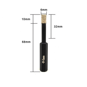 Punta a Corona Diamantata LARIX con Gambo Esagonale per Foratura di Muratura, Lunghezza 68mm, Finitura Liscia - Product Image 1
