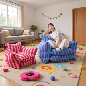 Lazy Style Modern Sherpa Bean Bag <strong>Sofa</strong> Sleepable Lying Cross-border Compressed Casual Single Recliner Home Furniture Bedroom - Product Image 1