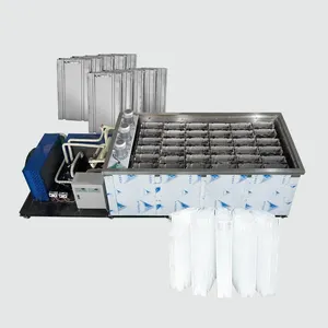 2T Industriële Grote Ijs Blokken Ice Bricks Maker/Clear Blok Ijs Plant Making Machine/Pekel Tank Blok ijs Machine Prijs