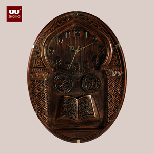 Handmade Oversized Retro Rustic Decorative Big Wooden Hand Silent <strong>Vintage</strong> <strong>Large</strong> <strong>Wall</strong> <strong>Clock</strong> - Product Image 1