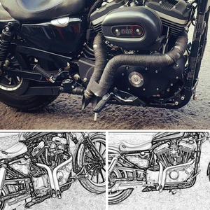 Sistema de Escape para Motocicleta, Escape Deportivo para Sportster, Escape para Motocicleta XL883, para Softail Sportster 883 1200 - Product Image 3