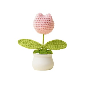 Plantas de Tulipanes en Maceta Hechas a Mano de Algodón, 14 cm, Estilo Natural, Ecológicas, para Regalos de Graduación - Product Image 5