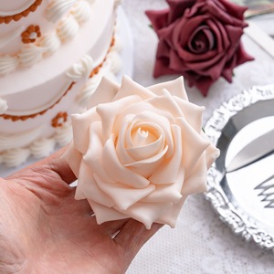 Roses sauvages artificielles de printemps, fleurs en plastique à branche unique pour la décoration de mariage, artisanat, bouquets transfrontaliers faits à la main - Product Image 2