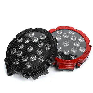 LC-Luz led redonda para trabajo de camión, Super brillante, rojo y negro, resistente al agua IP68, 6 pulgadas, 51W, nuevo precio