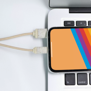 สายชาร์จแบบ3 in 1ทำจากฟางข้าวสาลีย่อยสลายได้สาย USB เป็นมิตรต่อสิ่งแวดล้อมแบบกำหนดเอง - Product Image 4