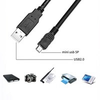 Cable Xput USB2.0 a Mini B de 5 Pines, Cable de Transferencia de Datos de Alta Velocidad para Cámara Digital y Videocámara