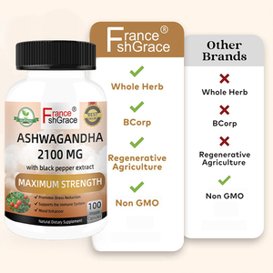 Capsules d'Ashwagandha GMP Shecome Haute Concentration avec Extrait de Racine en Poudre – Complément pour Soulager le Stress, Améliorer l'Humeur et Soutenir l'Énergie - Product Image 6