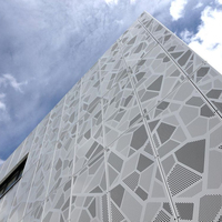 Murs rideaux perforés en acier et en aluminium à motif personnalisé Façades extérieures pour écoles et hôtels Revêtement mural à panneaux