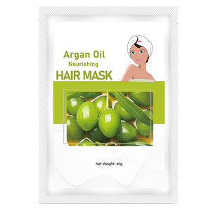 Feuille de <span class=keywords><strong>masque</strong></span> de traitement de spa à la kératine au collagène à l'huile d'argan nourrissante végétalienne Capuchon de feuille de cheveux infusée d'acide hyaluronique - Product Image 2
