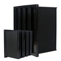 Filtro de Aire HVAC Industrial con Carbón Activado en Forma de V, Estructura de Panal, Elimina Formaldehído y Malos Olores, OEM Disponible