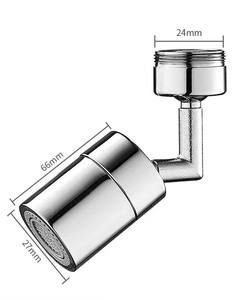 Adaptateur de Robinet Universel Noir Moderne Rotatif à 360° pour Évier de Cuisine et Salle de Bain, Aérateur Anti-éclaboussures et Buse de Pulvérisation d'Eau - Product Image 4