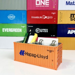 Hapag Lioyd Personalized <strong>Custom</strong> Logo Miniature <strong>Container</strong> Business Gift Plastic Crafts <strong>Pen</strong> Holder Box Shipping <strong>Container</strong> Model - Product Image 1