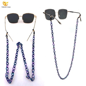 Nouvelles <span class=keywords><strong>lunettes</strong></span> <span class=keywords><strong>de</strong></span> <span class=keywords><strong>soleil</strong></span> <span class=keywords><strong>de</strong></span> luxe populaires pour femmes en acétate avec <span class=keywords><strong>cordon</strong></span> personnalisé, chaîne en acrylique et tissu - Product Image 2