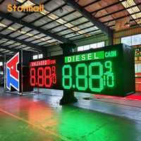 Panneau LED extérieur à 7 segments pour affichage numérique 888.8, couleur rouge, pour prix de l'essence, panneau LED pour station-service, panneau LED pour pylône de station-service