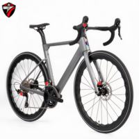Vélo de route Aero Carbon 700c 24 vitesses Shimano 105 Frein à disque hydraulique Jante ondulée 8,9 kg Vélo de course hybride urbain