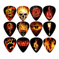 Plectres de guitare imprimés double face, plectres en celluloïd durables, logo personnalisé, accessoires de guitare personnalisés