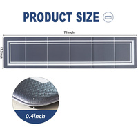 Thin Comfort Anti Fatigue PVC Kitchen Floor Mat Stain Resistant Non Slip Foldable Pet Friendly Waterproof Kitchen Runner Rugs