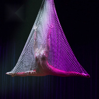 Hamac en filet aérien à dégradé de couleurs et de couleurs unies avec kit de fixation en option pour la danse de cirque