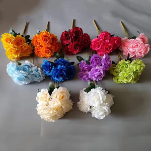 Bouquet de roses artificielles en soie à 7 têtes, grand format, à prix abordable, pour mariages, fêtes et décoration intérieure - Product Image 1