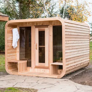 Custom Outdoor Wooden Sauna And Steam Combination Room