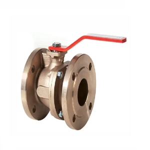 Válvula de bola de bronce de 1 pulgada con brida, operación manual, para agua a temperatura normal, sellado de PTFE, OEM ODM, alta temperatura - Product Image 1