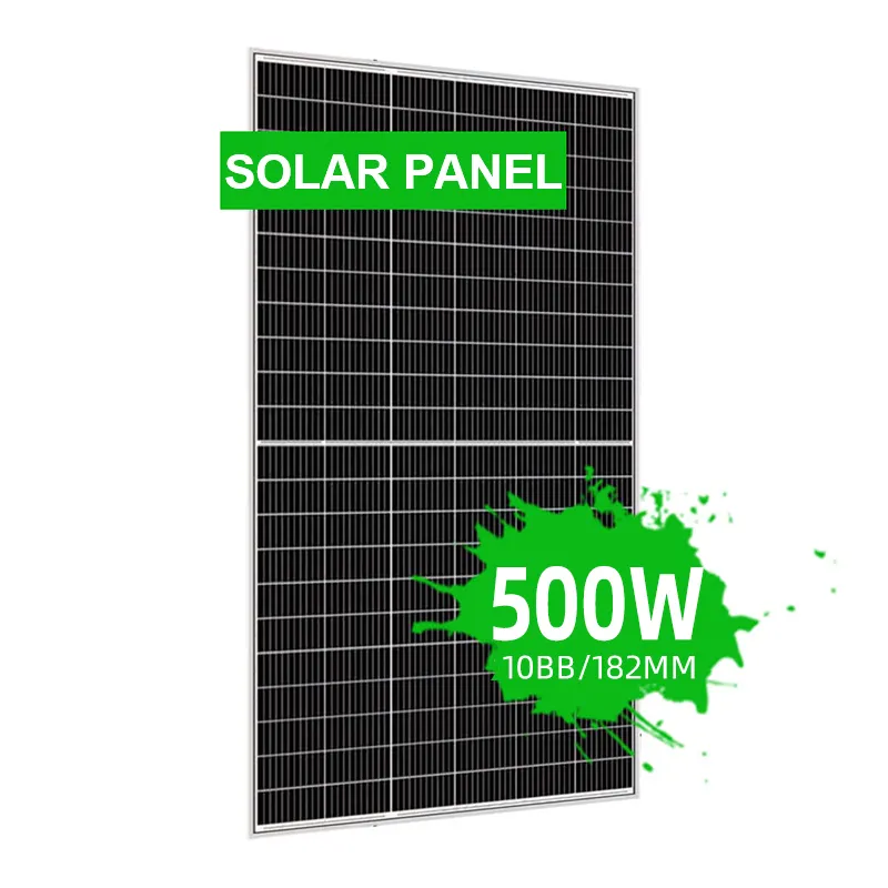 Longi-Panel Solar Perc de media célula Bifacial, Lr5-72hbd, 530W, 550W, con doble cristal para producción de tierra y techo