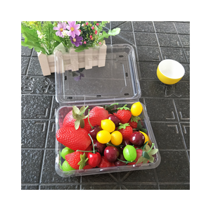 กล่องพลาสติกใสแบบฝาพับสำหรับใส่ผลไม้สดแบบใช้แล้วทิ้งสำหรับสตรอเบอรี่องุ่นความจุขนาดใหญ่ - Product Image 3
