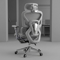 Chaise de jeu ergonomique à dossier haut avec repose-pieds, accoudoirs réglables et dossier inclinable pour joueur, bureau à domicile