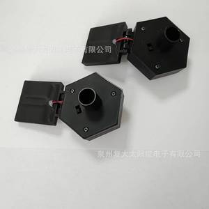 Lampe solaire de jardin à base hexagonale avec panneau à film mince LED, résistante à l'eau, à monter sur piquet extérieur - Product Image 2