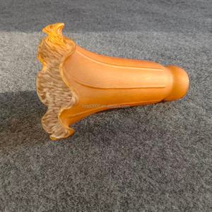 Abat-jour en verre soufflé à la bouche de couleur ambre, fait main, en forme de lys de bassin, pour lampes de table, lampes sur pied et couvercles de luminaires - Product Image 3