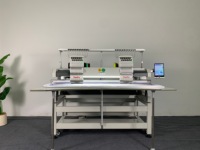 Après-vente sans souci 2 têtes 15 aiguilles 500x800mm grande machine à broder informatisée pour zone de travail pour broderie plate de T-shirt