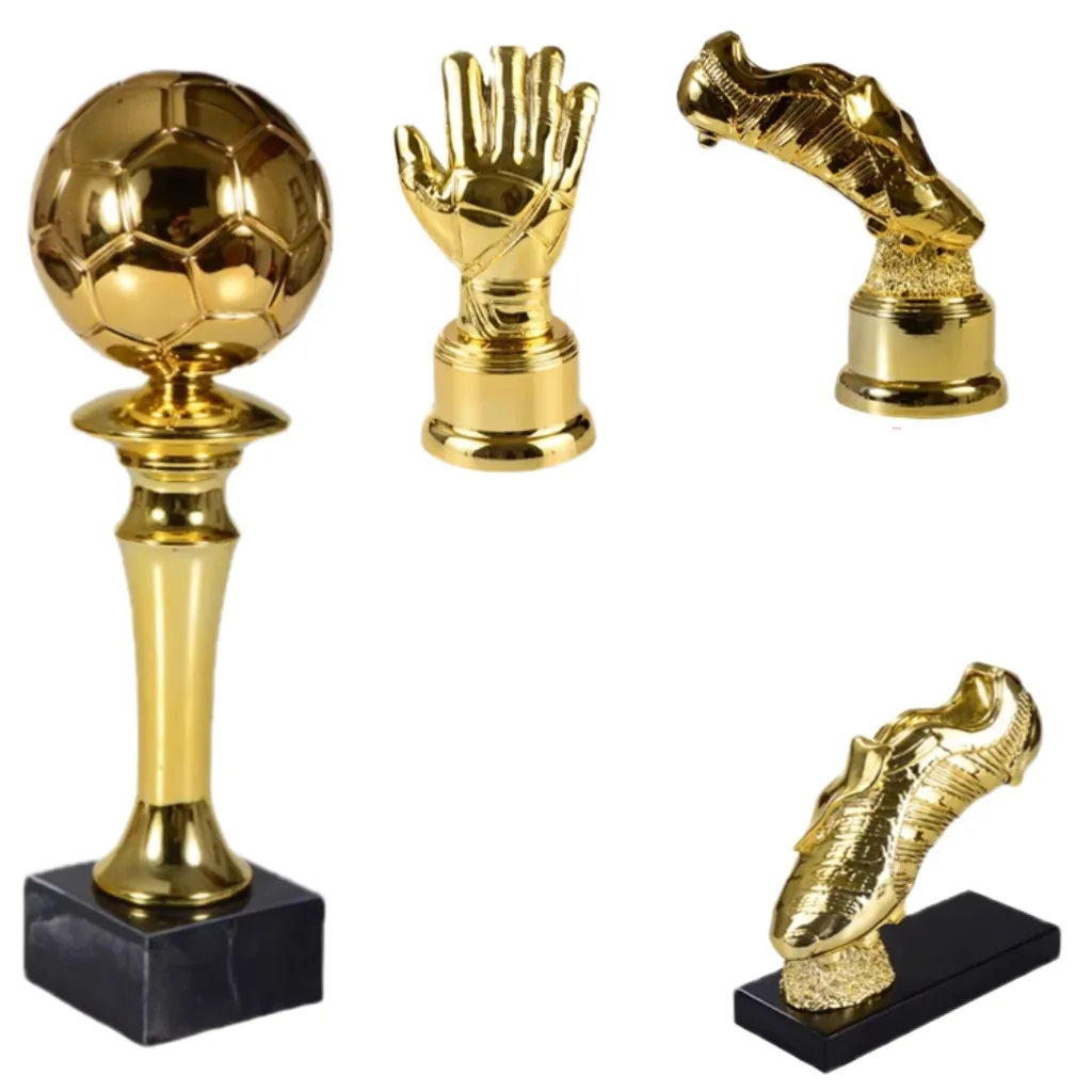 Hot Selling Soccer Trophy Einzigartiges Design Glitter Trophy für Souvenir geschenk (Fußball)