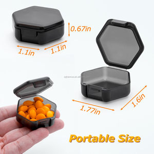 Tùy Chỉnh Mini Xách Tay Duy Nhất Riêng Biệt Trong Suốt Hình thoi Kim Cương-Hình PP BPA Miễn Phí Thuốc Tổ Chức Thuốc <span class=keywords><strong>Container</strong></span> Lưu Trữ Hộp - Product Image 3