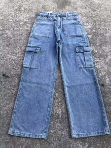 Comercio Exterior Toma Real Jeans de Mujer Versión Coreana de Cintura Alta <span class=keywords><strong>Rectos</strong></span> Vintage Casuales Pantalones Trapeador Directo de Fábrica - Product Image 6