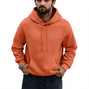 Sudadera con Capucha Beazer Deportiva Naranja para Hombre, Corte Regular, Color Sólido, Felpa de Algodón Antipilling 300g, Casual, con Bolsillo Frontal, Otoño - Product Image 6