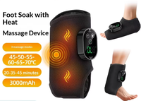 Appareil de massage vibrant pour la plante des pieds avec compresse chaude, rechargeable par USB, fonction musicale, support de cheville