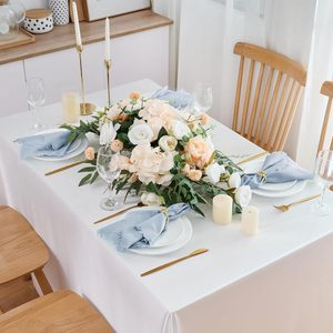 Serviettes de table en forme de fleur pour la décoration de mariage, serviettes de cuisine, serviettes de restaurant, serviettes pour essuyer les mains - Product Image 5
