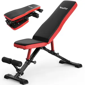 Vigfit Foldable Weight Bench For Home Gym Abdominal Exercises Adjustable Workout Bench Press Decline Sit Up