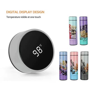 Thermos sous vide Ours de dessin animé, affichage LED intelligent de la température, bouteille d'eau en acier inoxydable en gros - Product Image 3