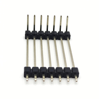 Connecteurs mâles à angle droit à 7 broches, pas de 2,54 mm, pour carte de circuit imprimé, fabriqués par RealRun China Supplier Factory