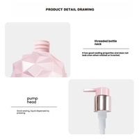 Bouteille pompe géodésique en PE de 100 ml pour désinfectant pour les mains, lessive, shampoing, avec logo personnalisé, rechargeable, distributeur de voyage, col de 16 mm