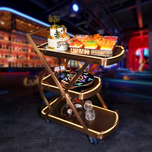 Illuminated Beverage Cart Rectangle Modern <b>Standing</b> Type 10-20 L For Bars Nightclubs KTV Food Delivery - Product Image 1