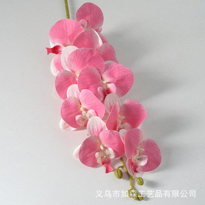 Filme de 9 cabeças Phalaenopsis 3D sentir high-end casamento casa decoração macia arranjo floral artificial flor